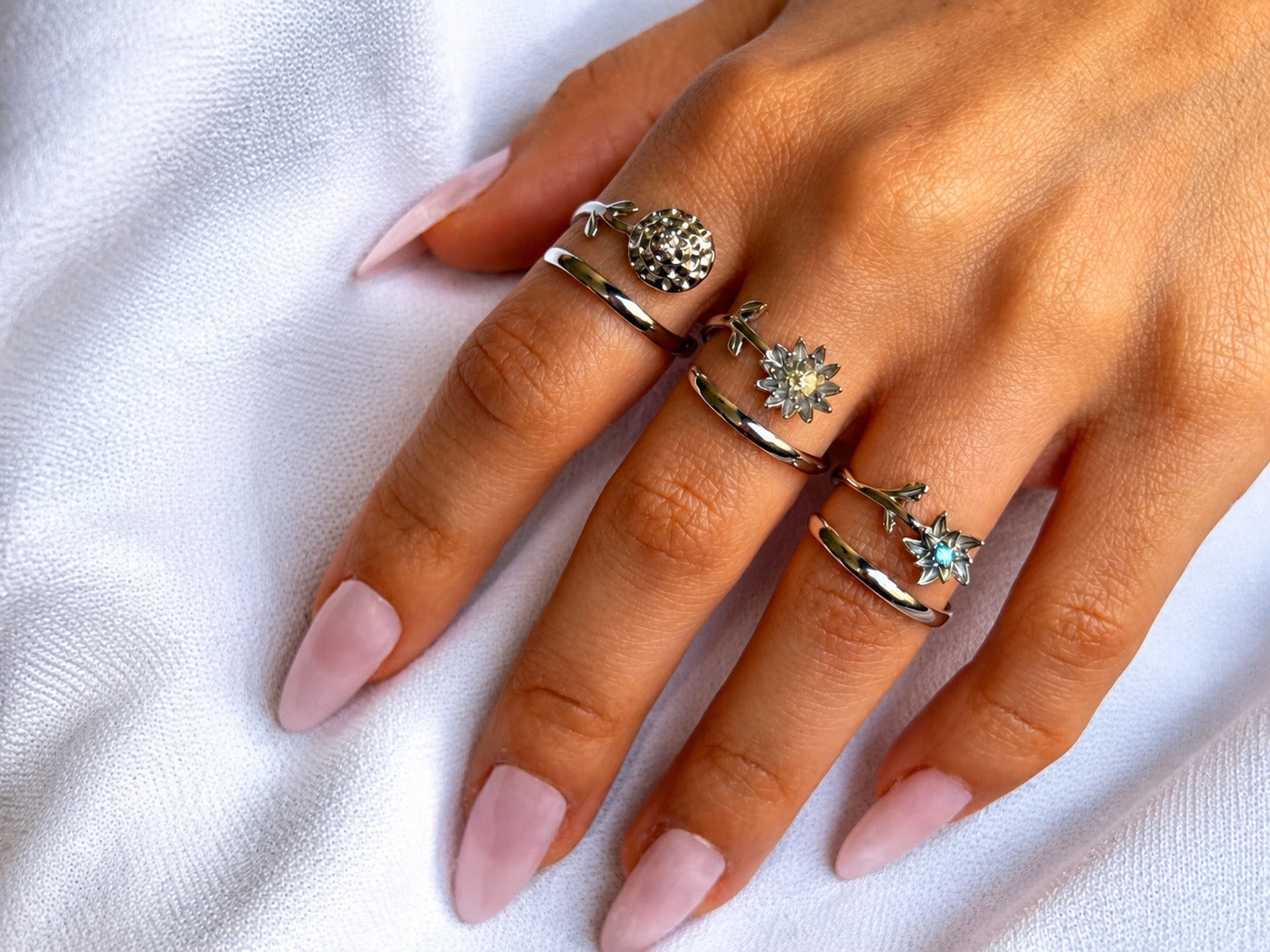 Birth Flower Ring collection — all 12 months, Stellera & Co.