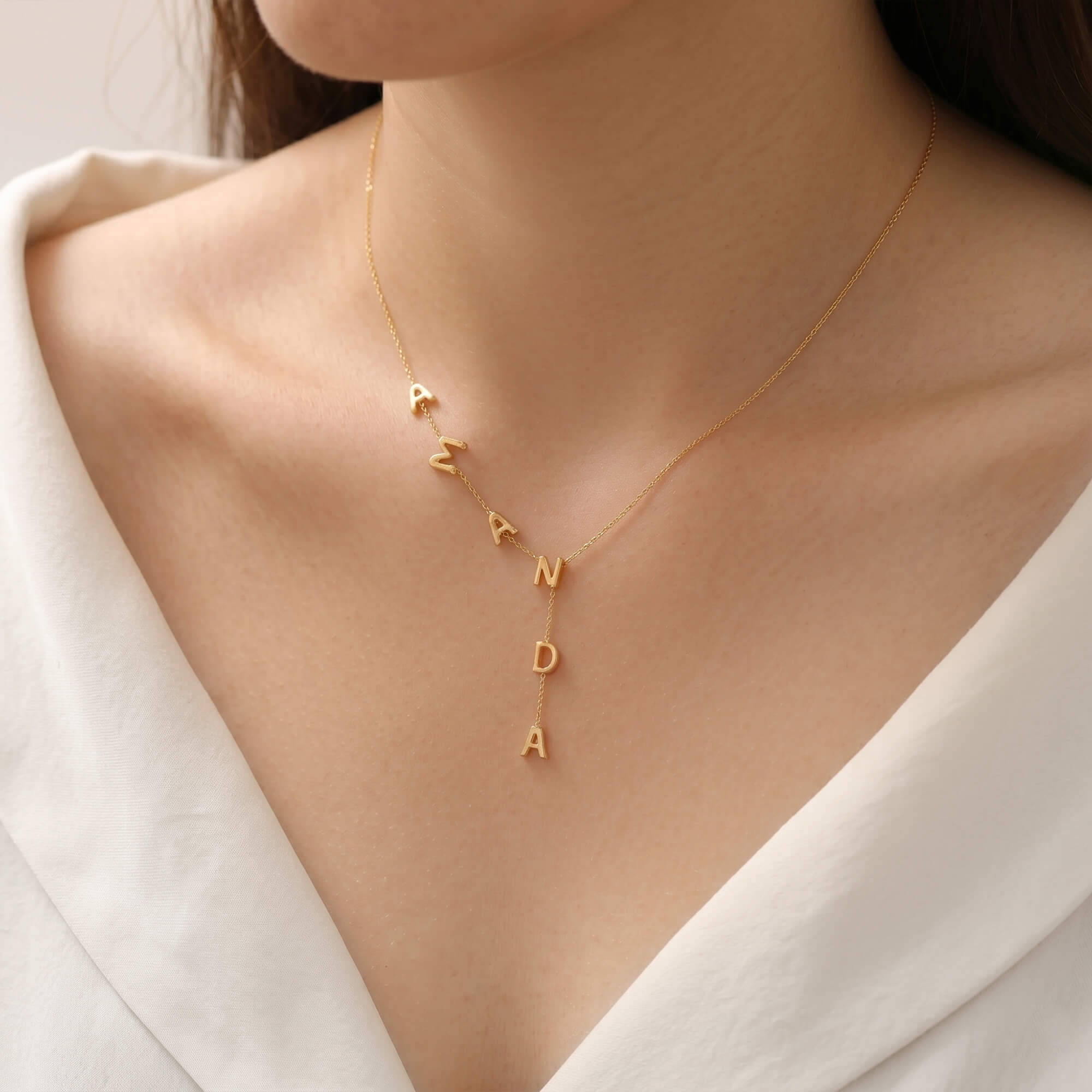 Custom Lariat Name Necklace