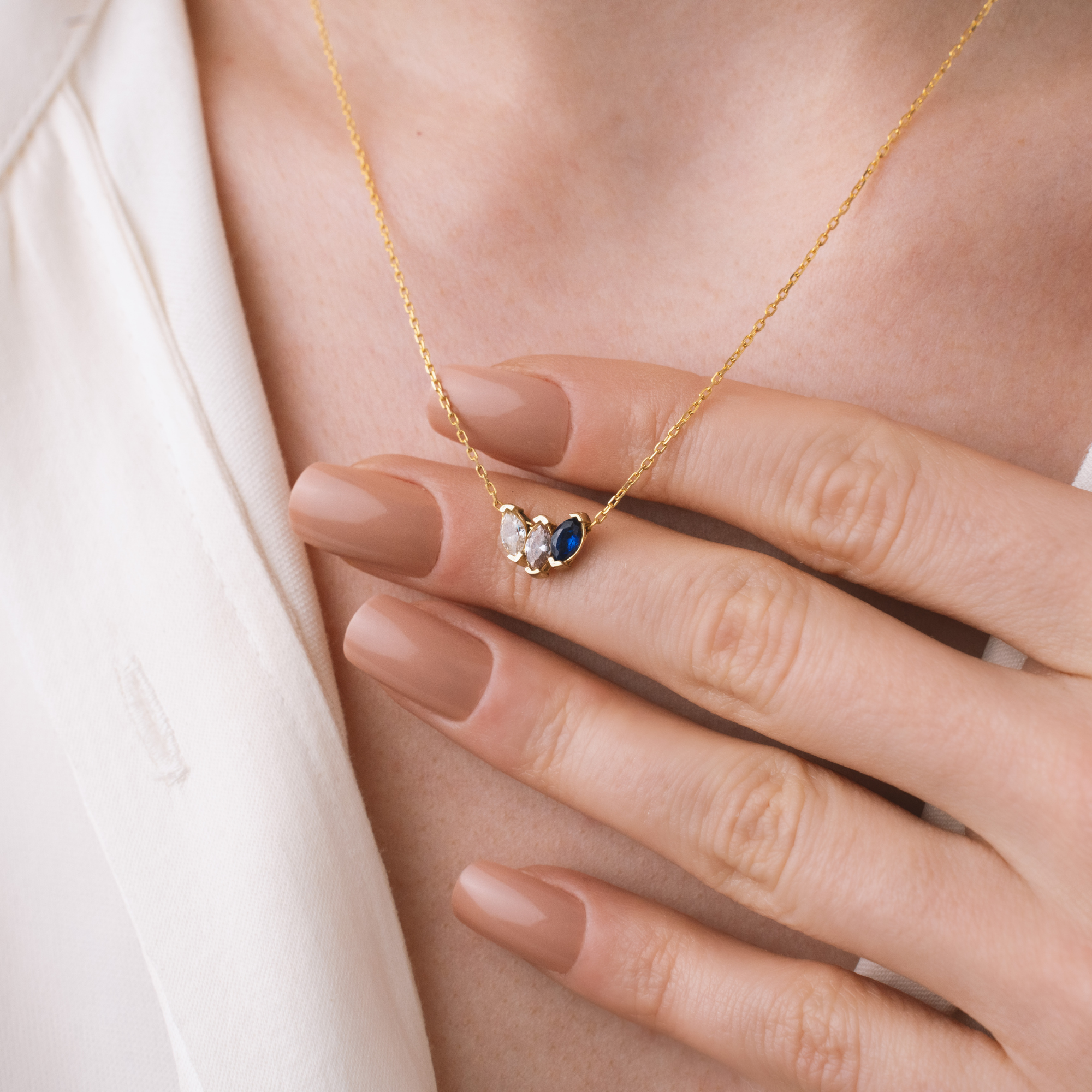 Minimalist Birthstone Pendant Necklace