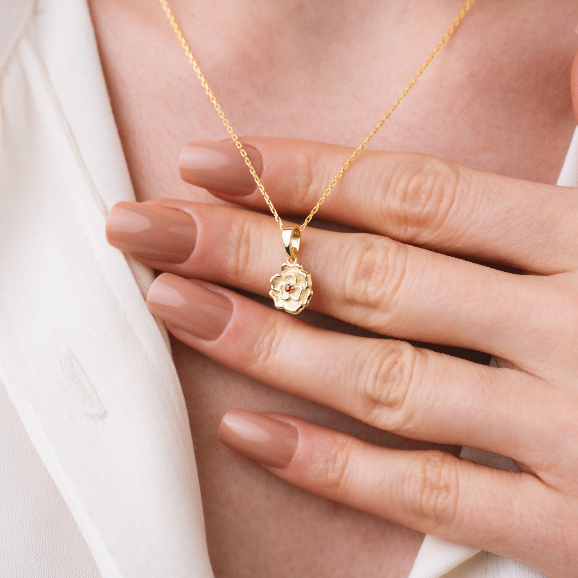 Personalized Birth Flower Necklace