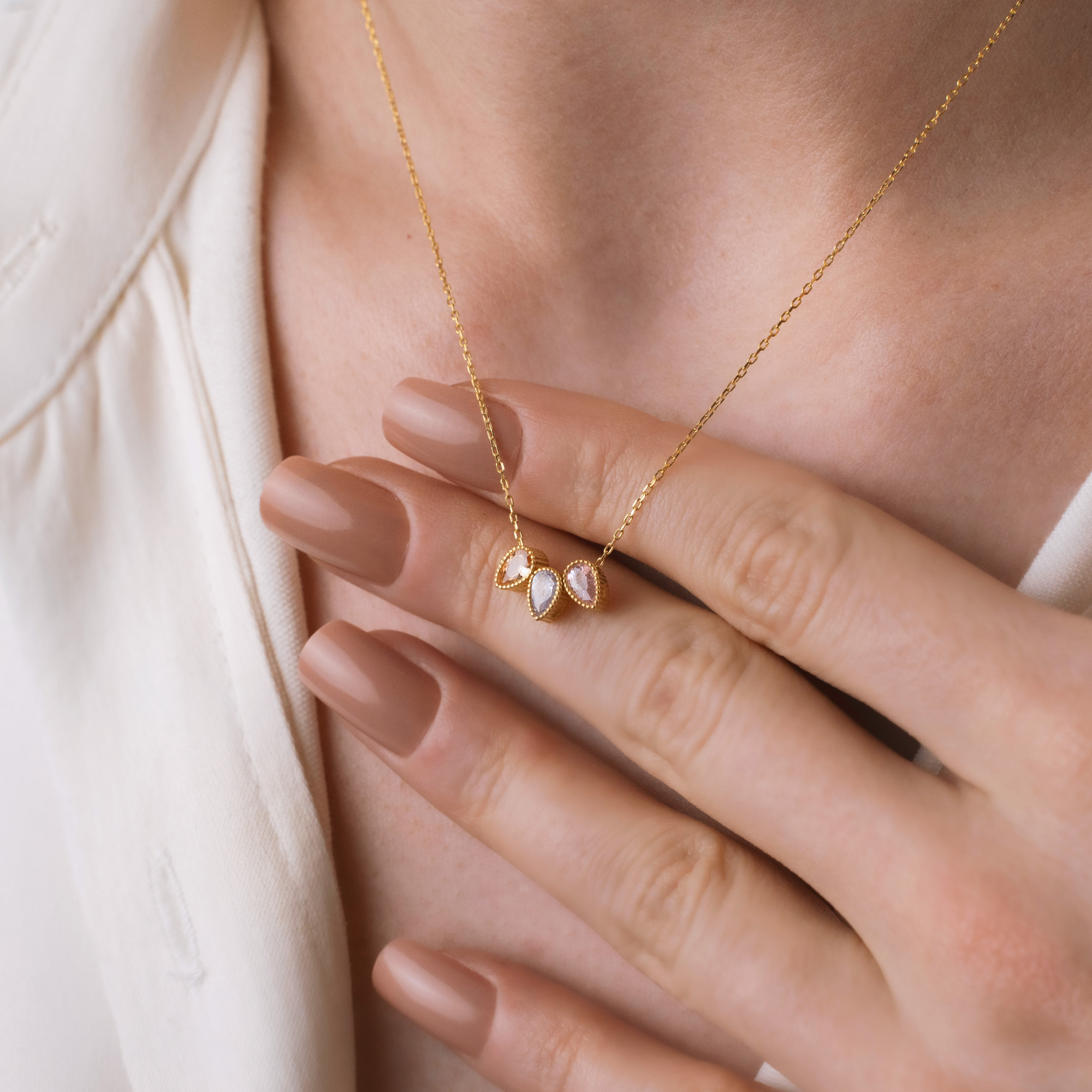 Family Birthstone Bar Necklace