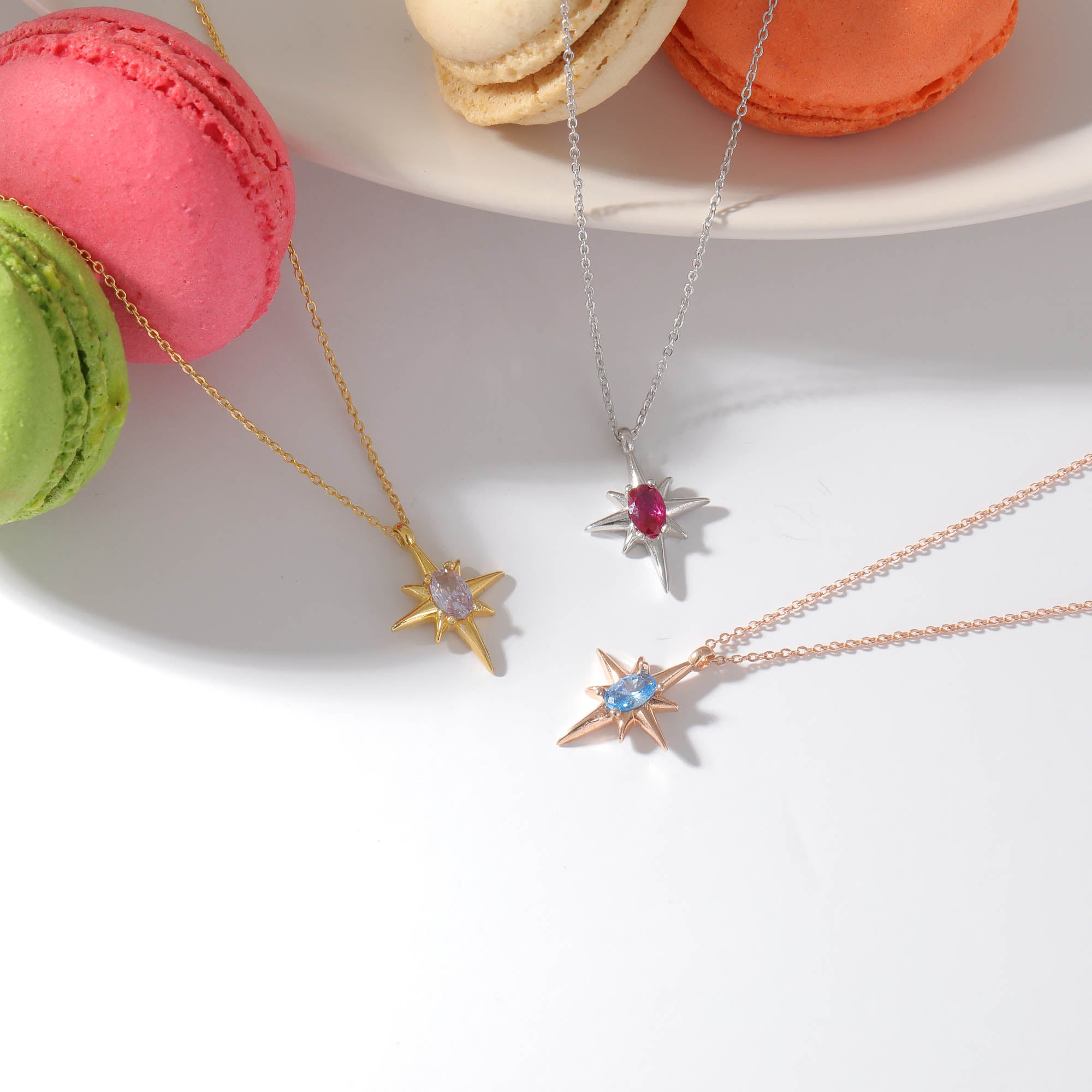 North Star Birthstone Necklace