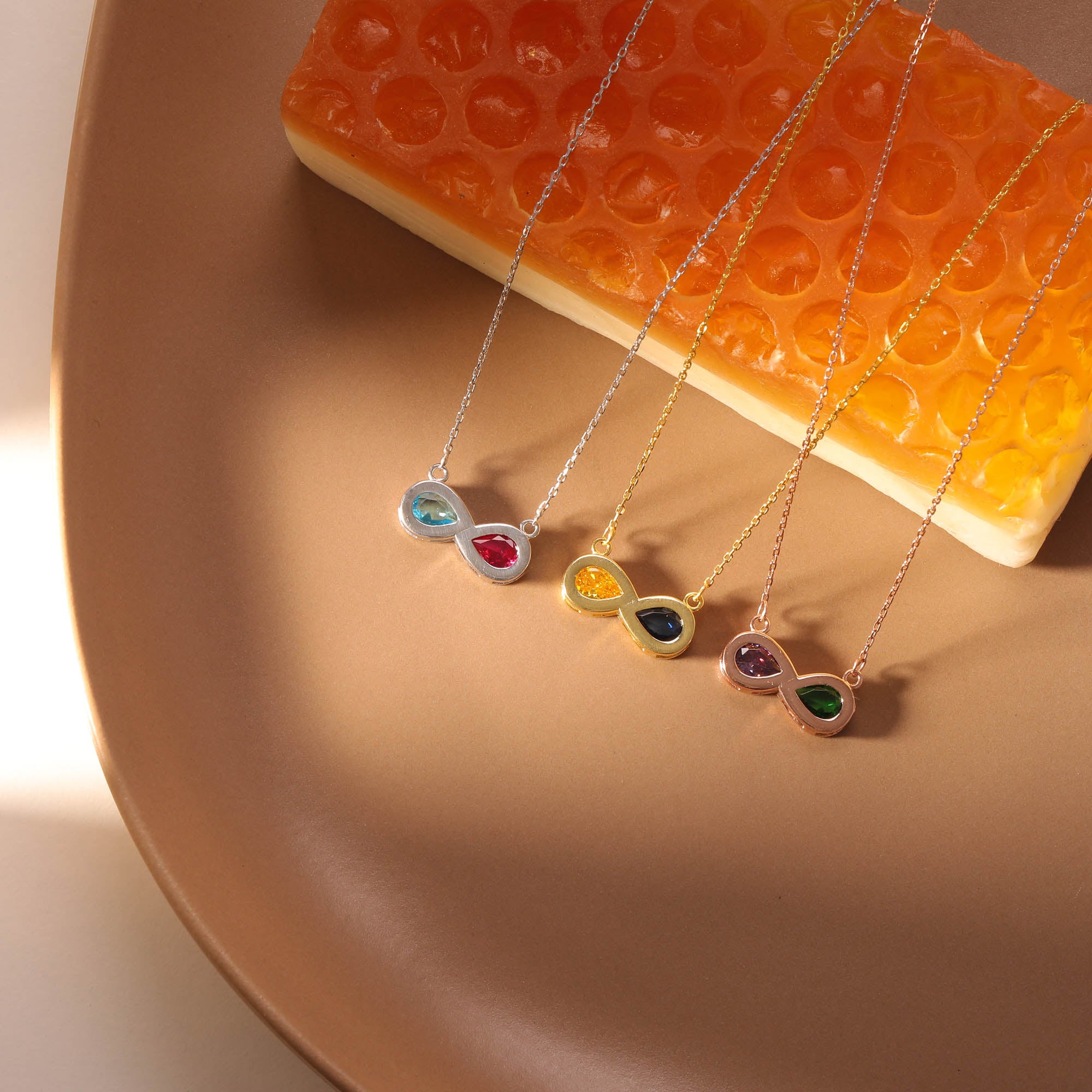 Personalized Infinity Birthstone Necklace