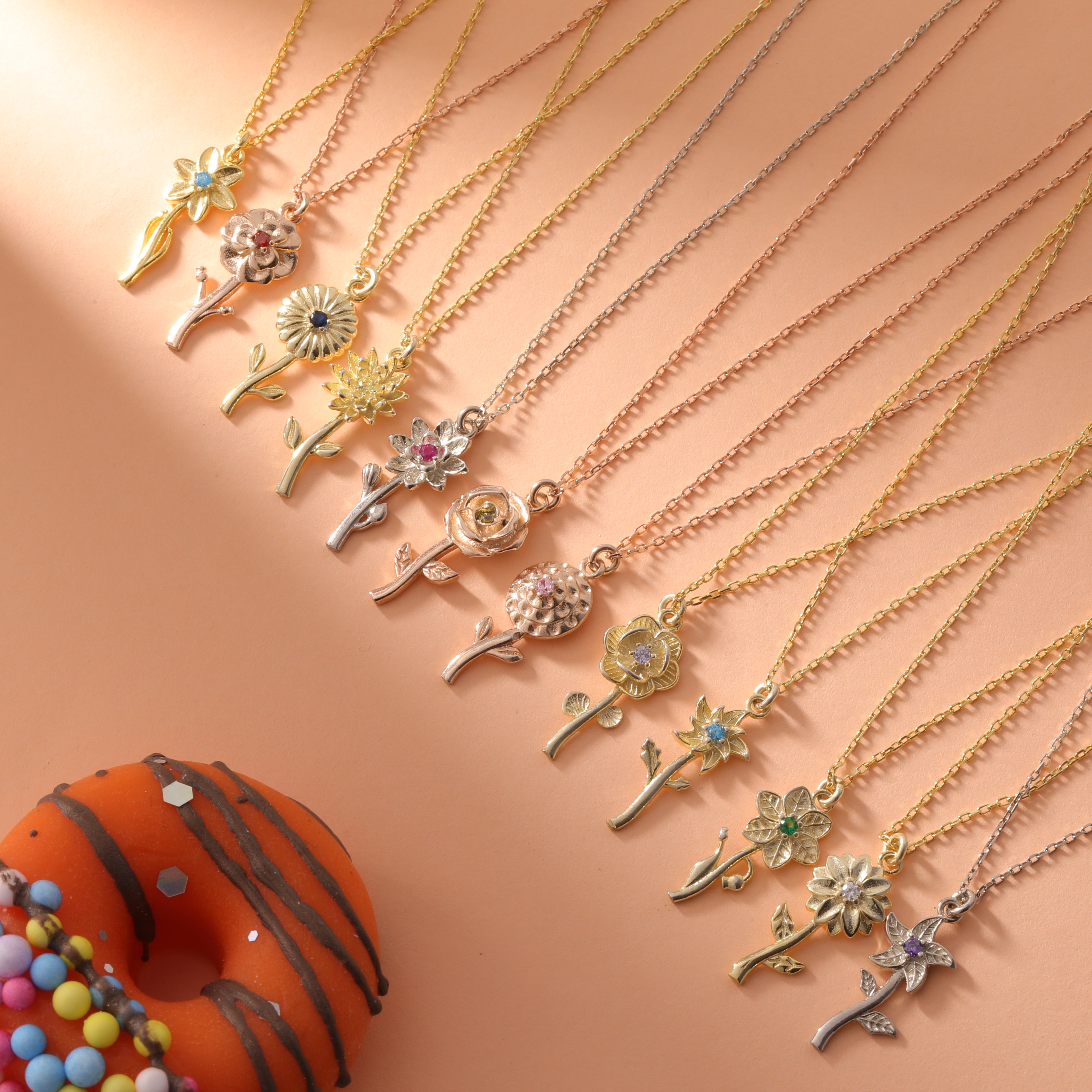 Custom Birth Flower Necklace