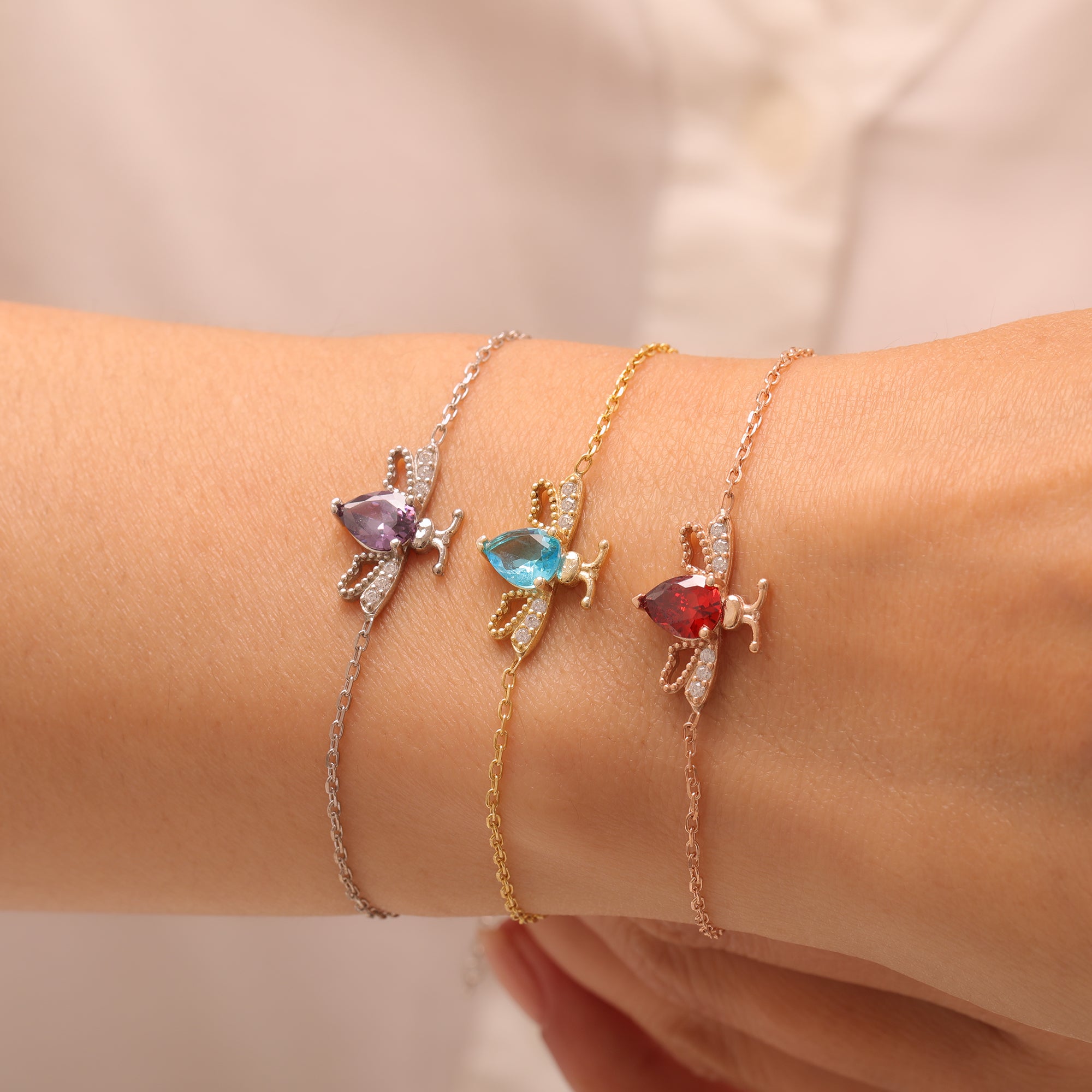 Single Birthstone Solitaire Bracelet