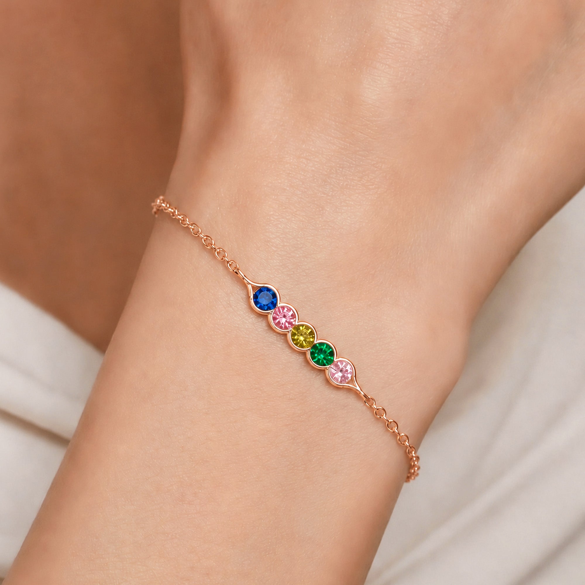 Double Baguette Birthstone Bracelet