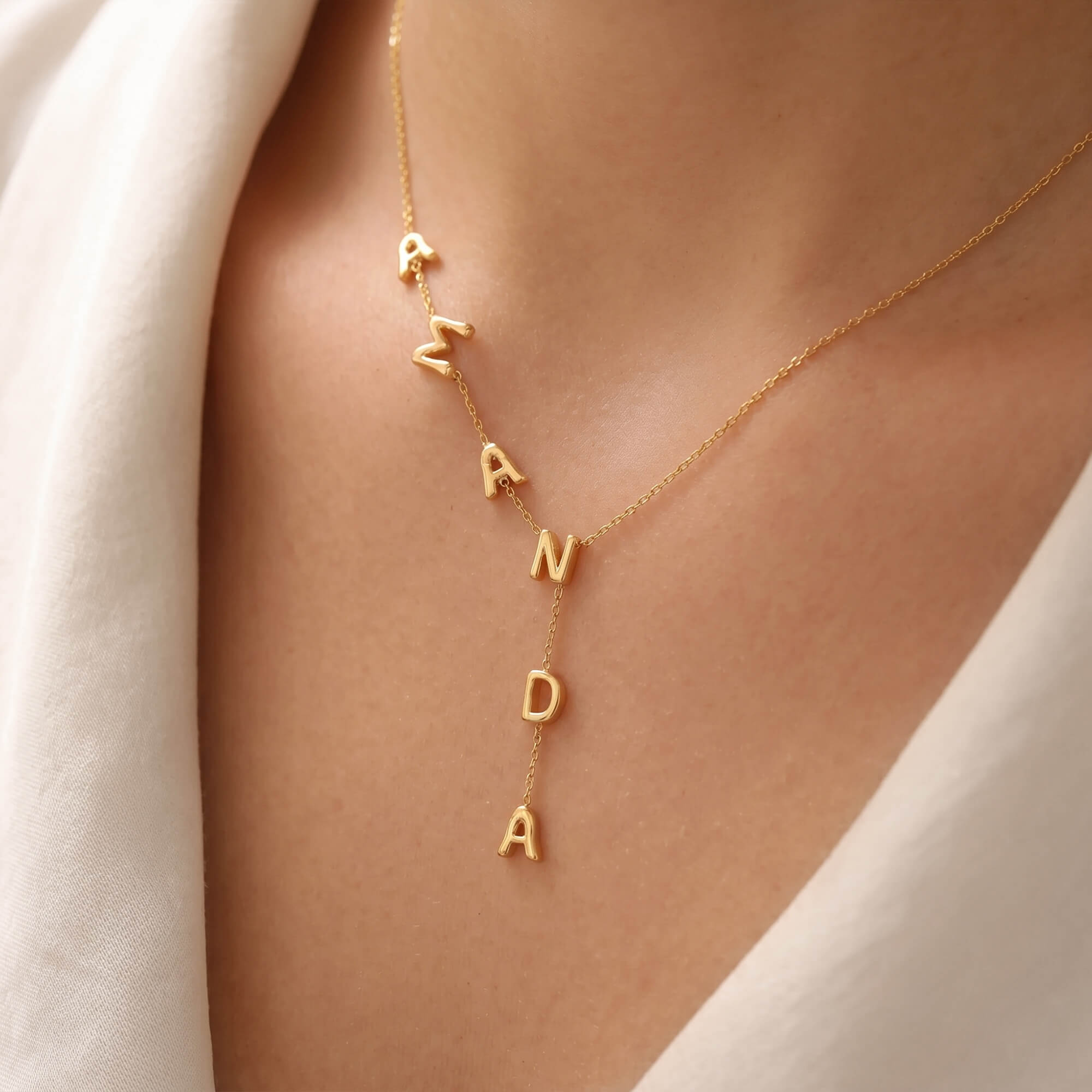 Custom Lariat Name Necklace