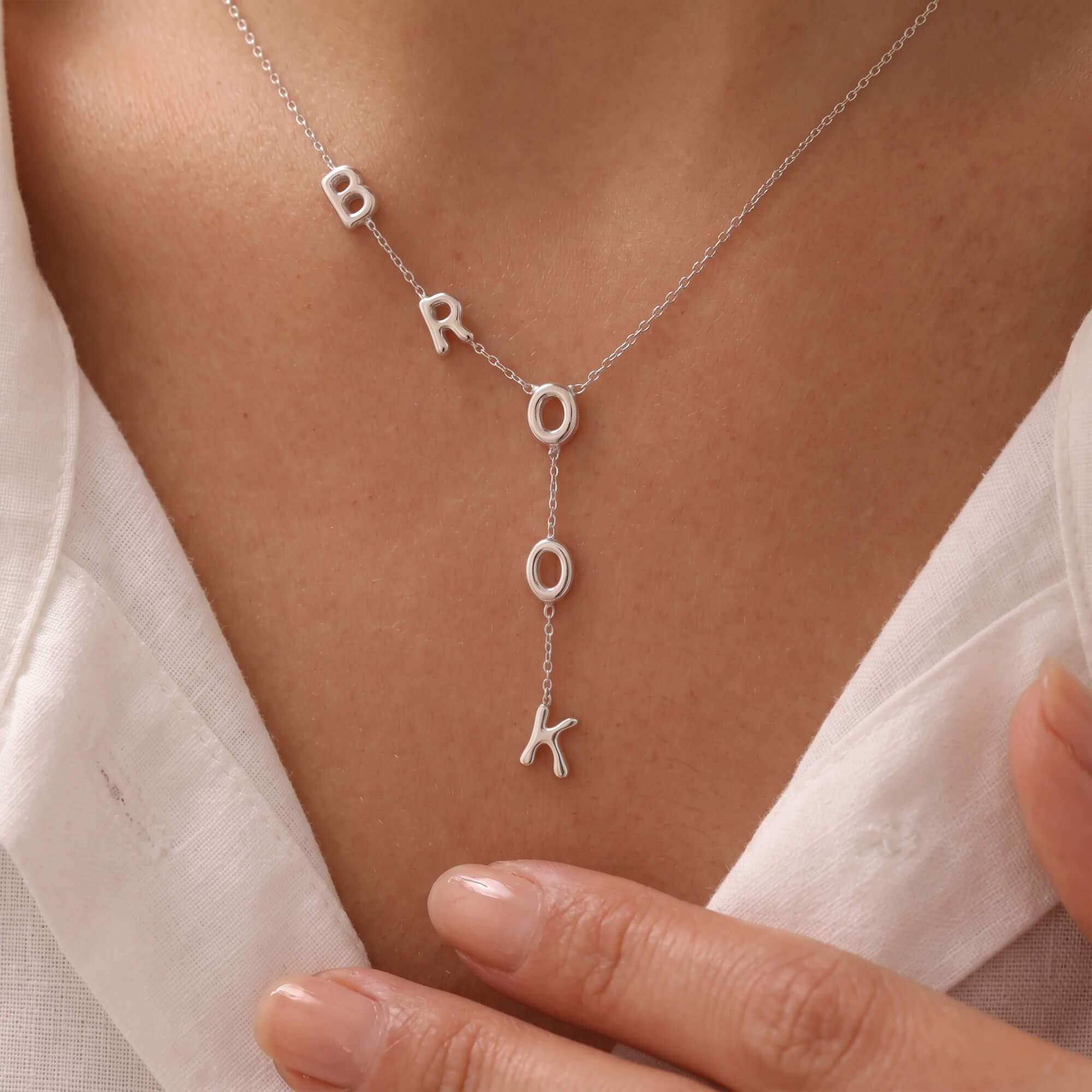 Custom Lariat Name Necklace