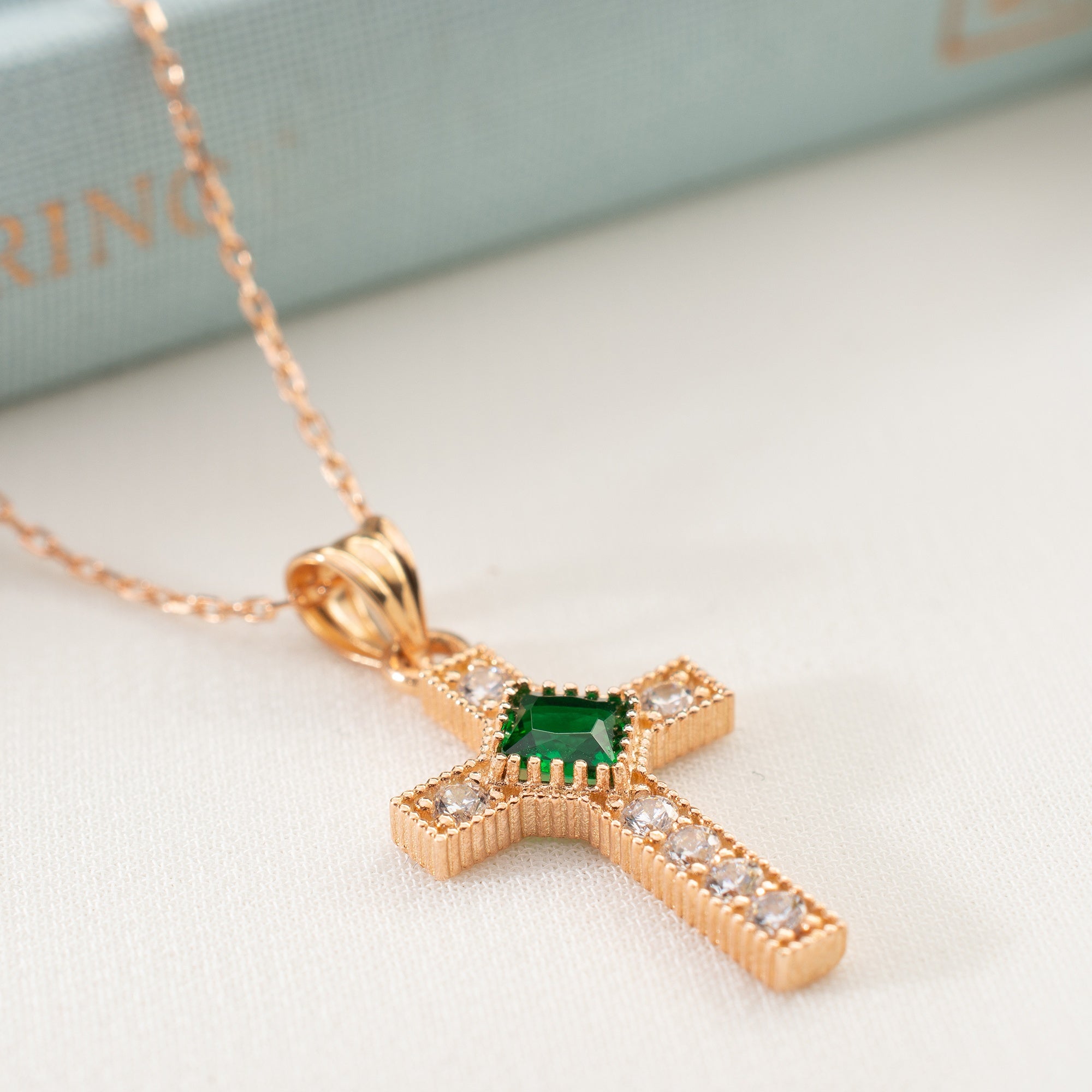 Cross & Birthstone Necklace