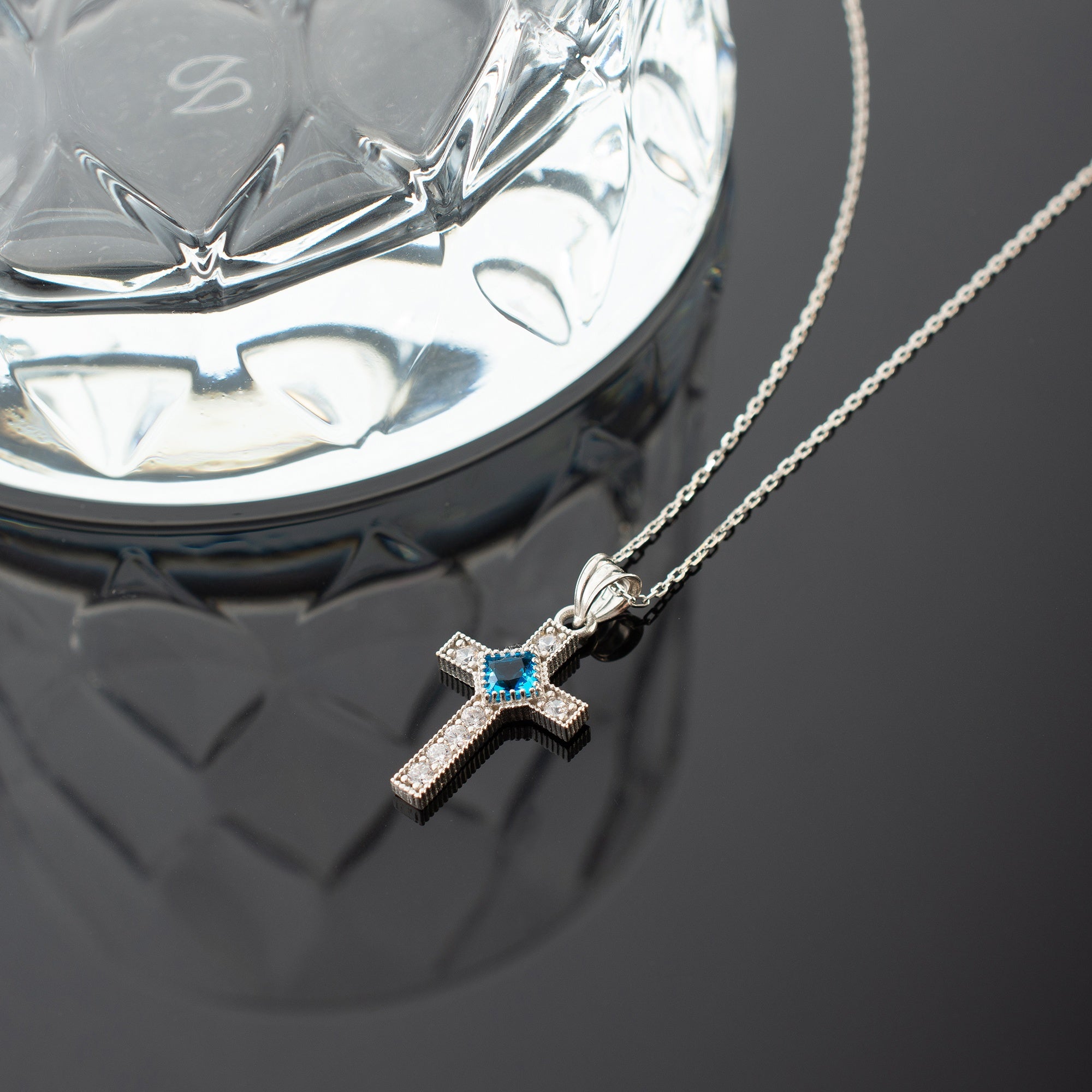 Cross & Birthstone Necklace