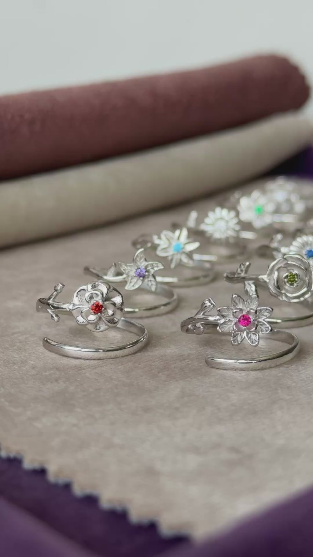 Stellera Birth Flower Rings video