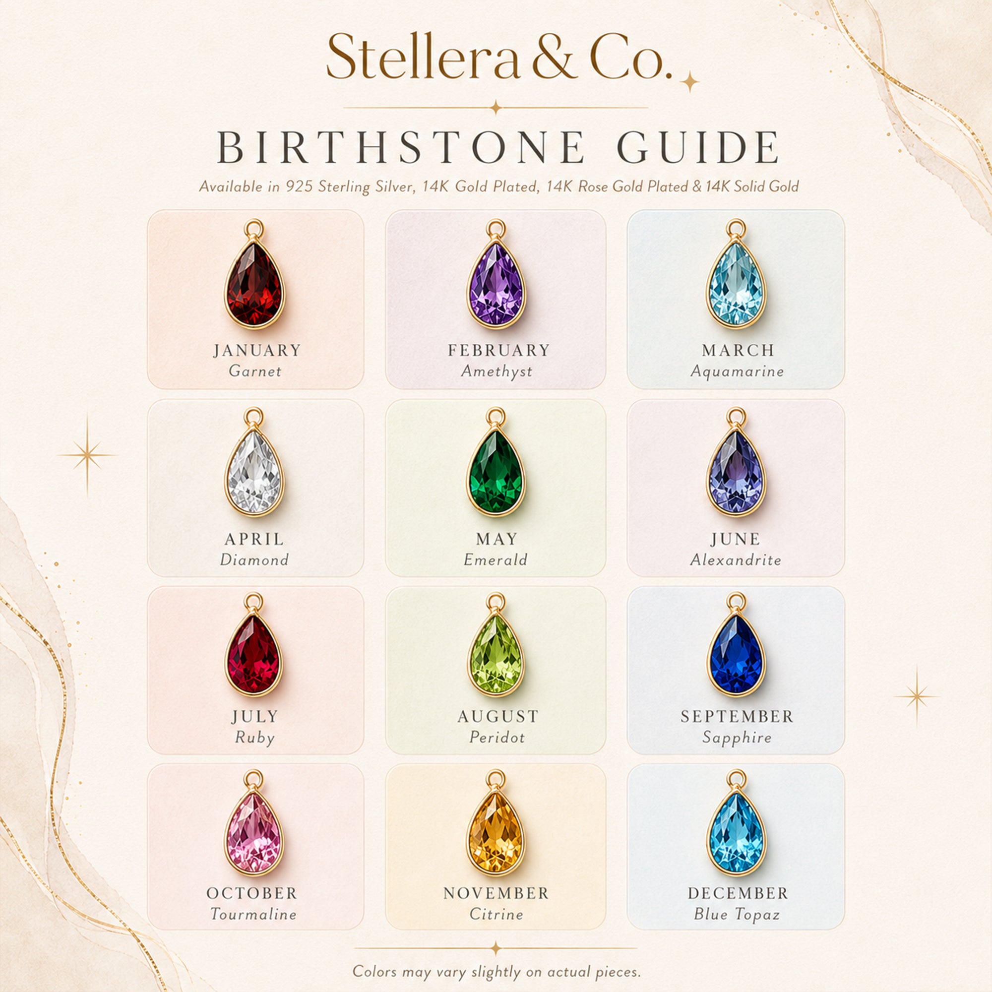 Dainty Bird & Birthstone Necklace